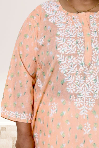 Lucknowi Chikankari Kurta, Chikan Kurti for Women, Hand Embroidered Kurta, Plus Size Kurti, Women Ethnic Wear, Lucknowi Chikan Kurta, Chikankari Kurti 3XL, Plus Size Kurta 4XL, 5XL Kurti, 6XL Kurta, 7XL to 12XL Kurti, Traditional Indian Wear, Cotton Chikankari Kurta, Ladies Chikan Kurti, Ethnic Wear for Women