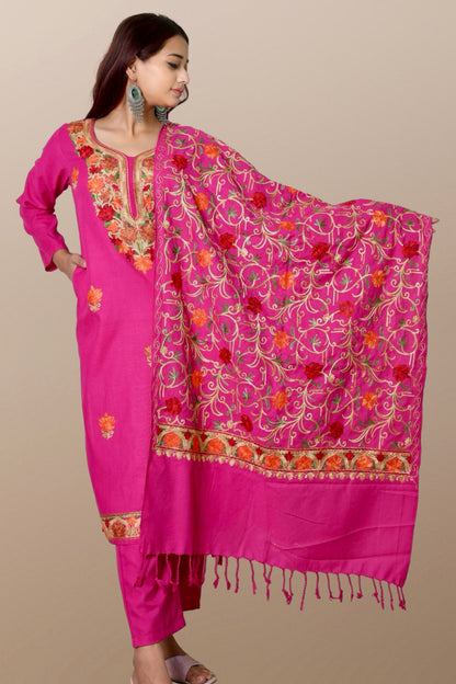 plus size winter wear suit set women woolen Kurta kurti pant dupatta 36 38 40 42 44 46 48 S M L XL XXL 3XL warm woollen ethnic indian festival daily wear stylish ladies straight long comfortable curvy
