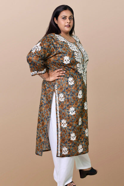 chikankari kurta women embroidered chikan kurti plus size rayon ethnic summer lightweight festival daily wear casual comfortable regular formal straight fit XS, S, M, L, XXL,3XL, 4XL, 5XL,6XL,7XL,8XL,9XL,10XL,11XL,12XL
curvy
