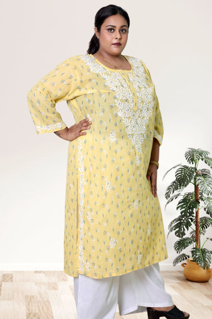 Lucknowi Chikankari Kurta, Chikan Kurti for Women, Hand Embroidered Kurta, Plus Size Kurti, Women Ethnic Wear, Lucknowi Chikan Kurta, Chikankari Kurti 3XL, Plus Size Kurta 4XL, 5XL Kurti, 6XL Kurta, 7XL to 12XL Kurti, Traditional Indian Wear, Cotton Chikankari Kurta, Ladies Chikan Kurti, Ethnic Wear for Women
