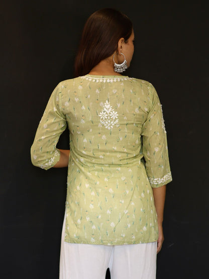 Hand Embroidered Chikankari Top for Women