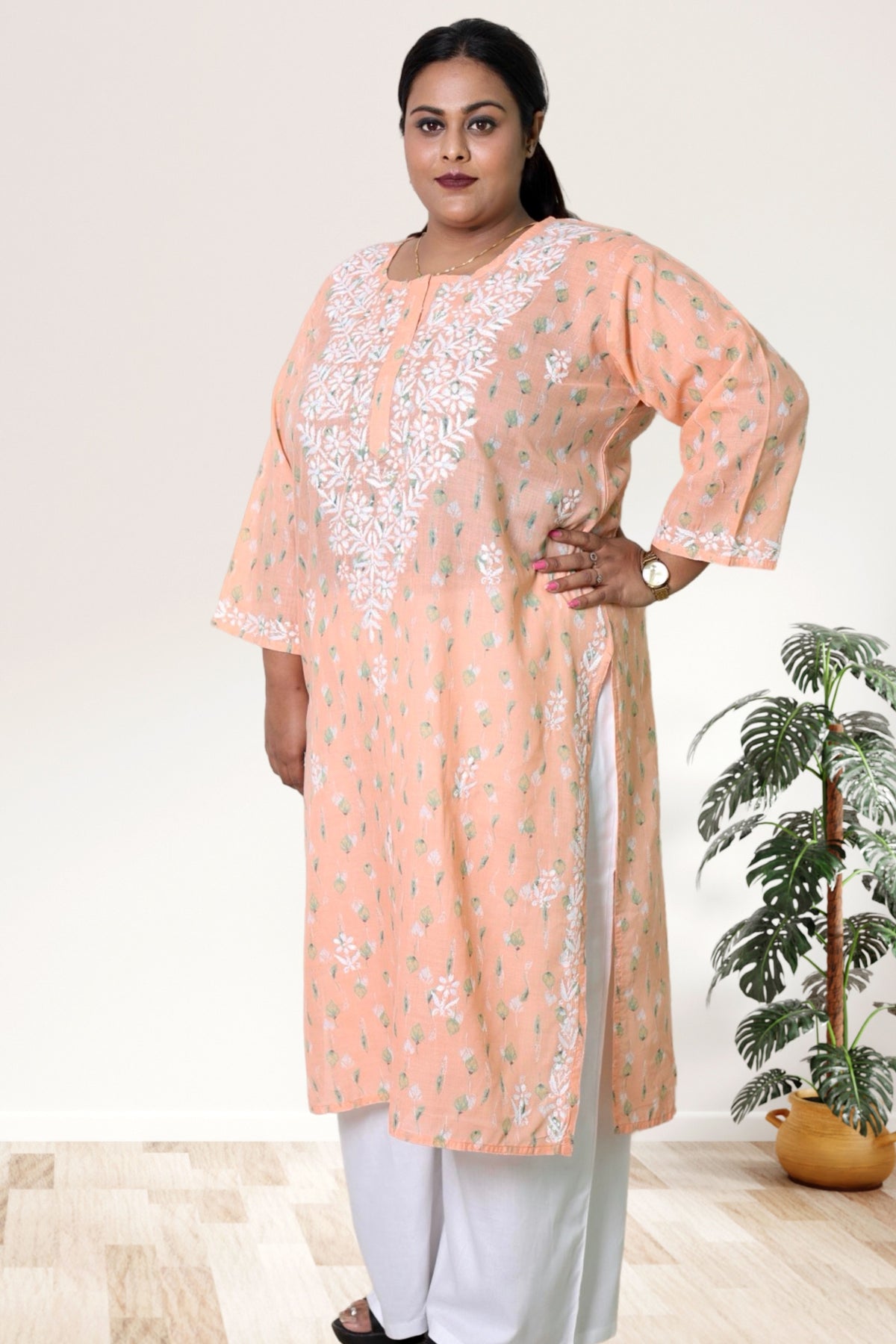 Lucknowi Chikankari Kurta, Chikan Kurti for Women, Hand Embroidered Kurta, Plus Size Kurti, Women Ethnic Wear, Lucknowi Chikan Kurta, Chikankari Kurti 3XL, Plus Size Kurta 4XL, 5XL Kurti, 6XL Kurta, 7XL to 12XL Kurti, Traditional Indian Wear, Cotton Chikankari Kurta, Ladies Chikan Kurti, Ethnic Wear for Women