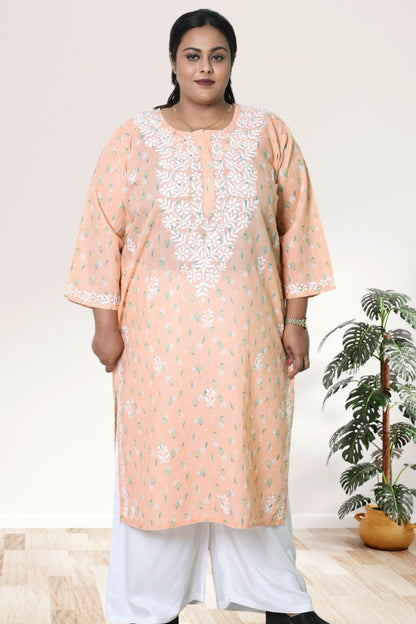 Lucknowi Chikankari Kurta, Chikan Kurti for Women, Hand Embroidered Kurta, Plus Size Kurti, Women Ethnic Wear, Lucknowi Chikan Kurta, Chikankari Kurti 3XL, Plus Size Kurta 4XL, 5XL Kurti, 6XL Kurta, 7XL to 12XL Kurti, Traditional Indian Wear, Cotton Chikankari Kurta, Ladies Chikan Kurti, Ethnic Wear for Women