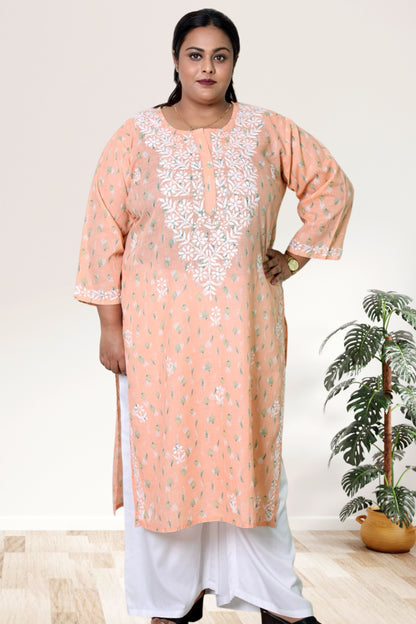 Lucknowi Chikankari Kurta, Chikan Kurti for Women, Hand Embroidered Kurta, Plus Size Kurti, Women Ethnic Wear, Lucknowi Chikan Kurta, Chikankari Kurti 3XL, Plus Size Kurta 4XL, 5XL Kurti, 6XL Kurta, 7XL to 12XL Kurti, Traditional Indian Wear, Cotton Chikankari Kurta, Ladies Chikan Kurti, Ethnic Wear for Women