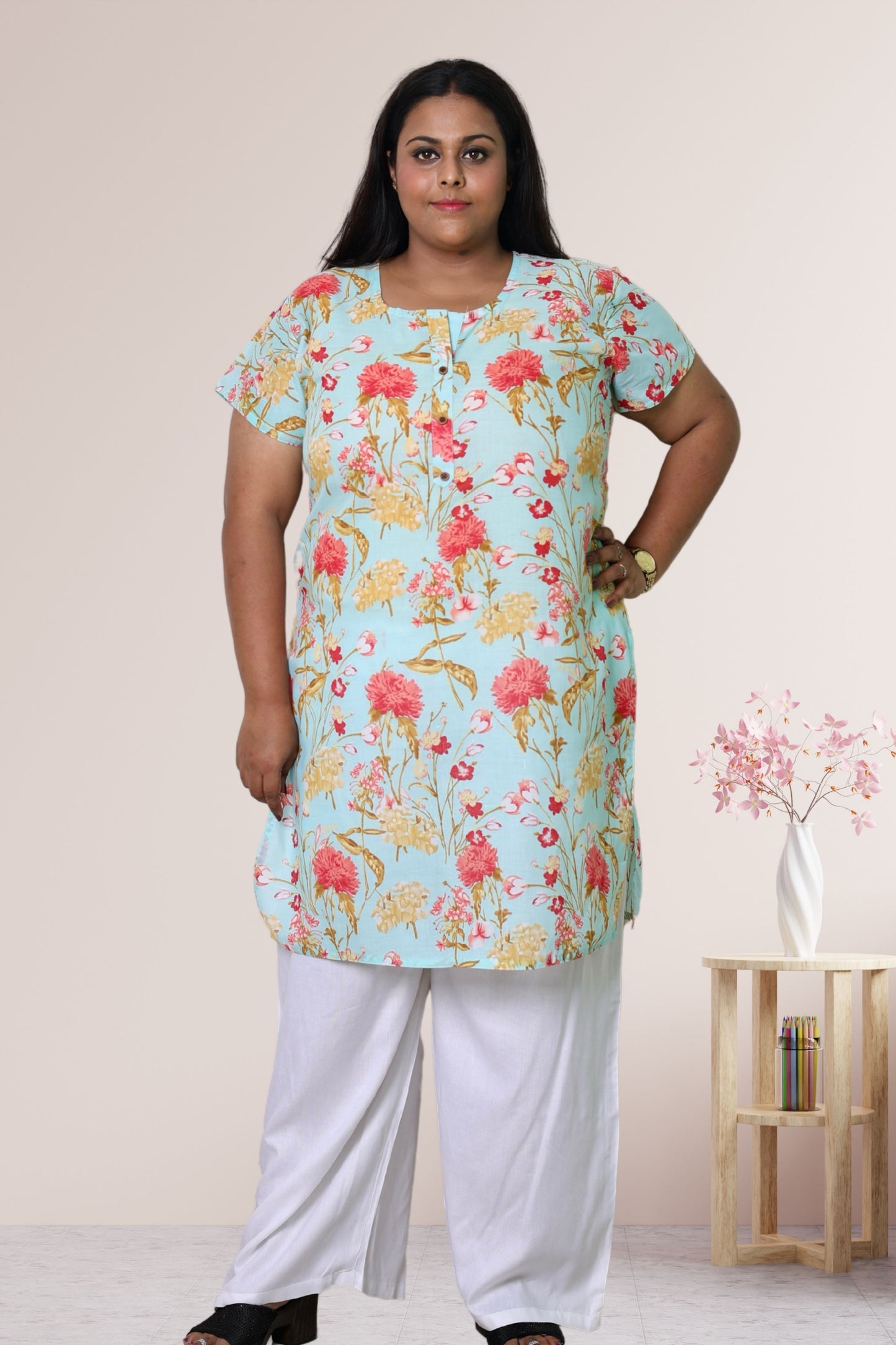 Plus Size Printed Kurti For Women 3xl to 15xl