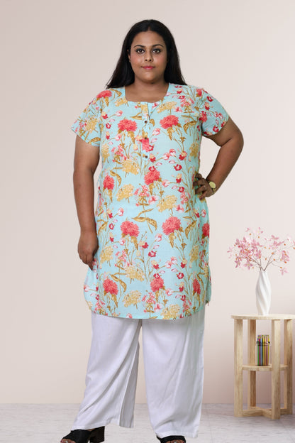 Plus Size Printed Kurti For Women 3xl to 15xl