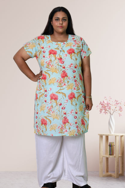 Plus Size Printed Kurti For Women 3xl to 15xl