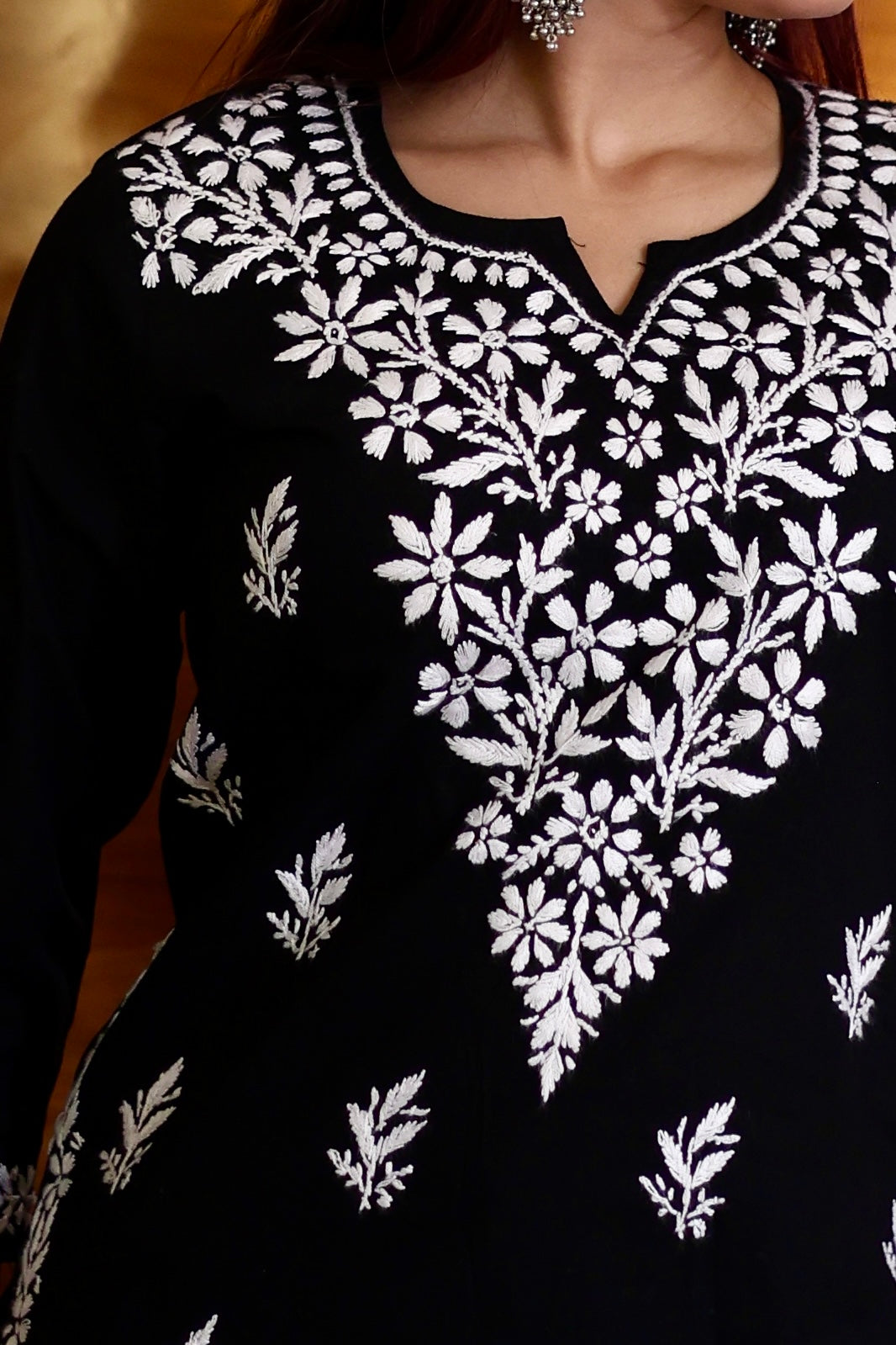 chikankari kurti, lucknowi kurti, lucknowi chikankari kurti, cotton chikankari kurti, women’s chikankari kurti, XXS, XS, S, M, L, XL, XXL
