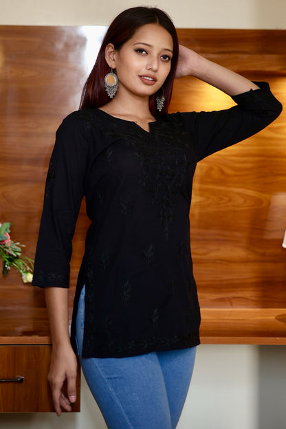 chikankari kurti, lucknowi kurti, lucknowi chikankari kurti, cotton chikankari kurti, women’s chikankari kurti, XXS, XS, S, M, L, XL, XXL
