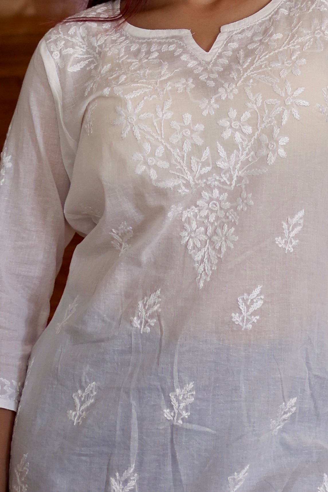 chikankari kurti, lucknowi kurti, lucknowi chikankari kurti, cotton chikankari kurti, women’s chikankari kurti, XXS, XS, S, M, L, XL, XXL
