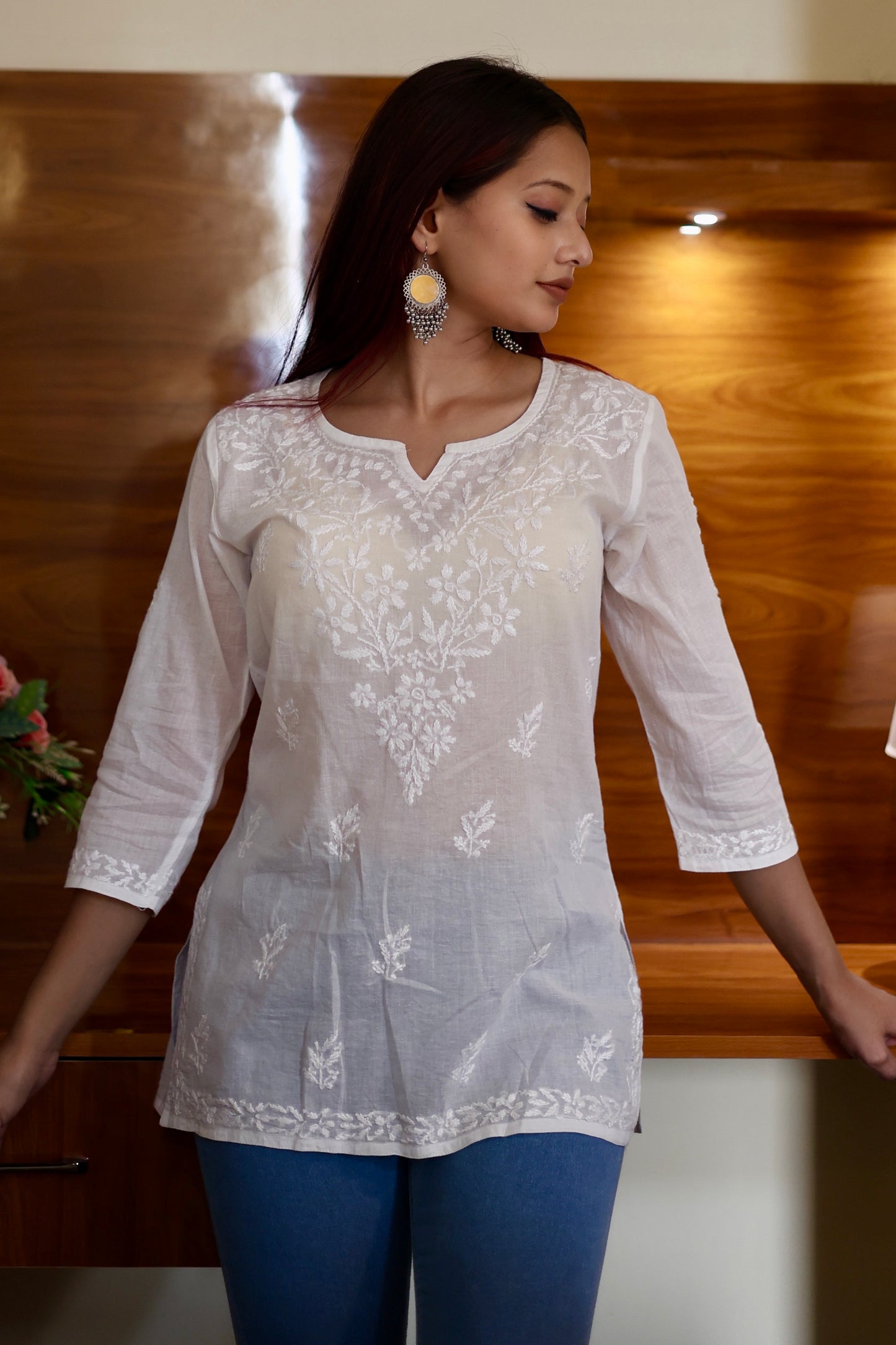 chikankari kurti, lucknowi kurti, lucknowi chikankari kurti, cotton chikankari kurti, women’s chikankari kurti, XXS, XS, S, M, L, XL, XXL

