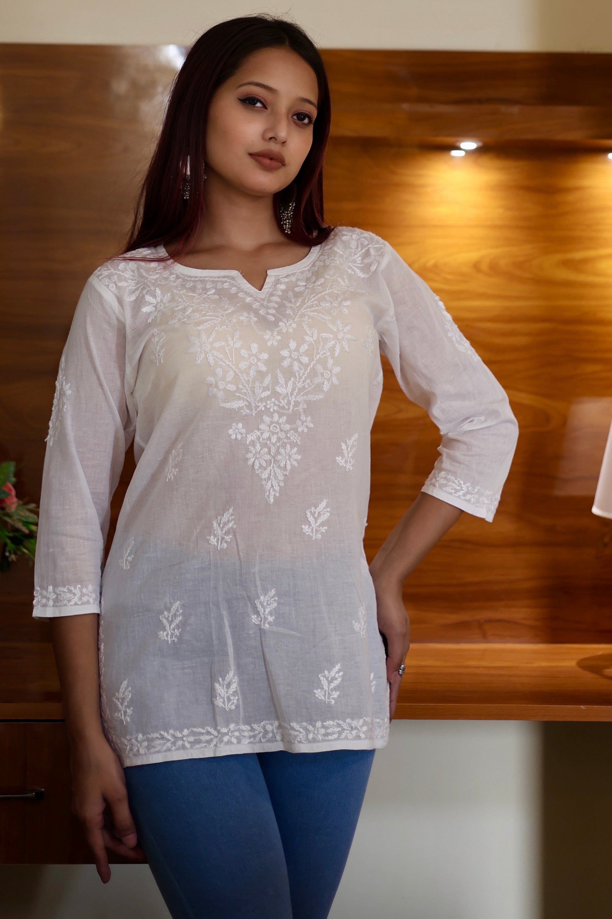 chikankari kurti, lucknowi kurti, lucknowi chikankari kurti, cotton chikankari kurti, women’s chikankari kurti, XXS, XS, S, M, L, XL, XXL
