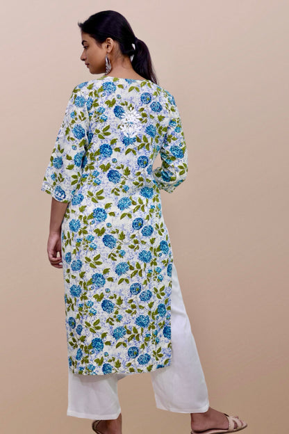 chikankari kurta women embroidered premium lucknowi chikan kurti ethnic summer latest collection lightweight festival daily wear casual comfortable straight fit
