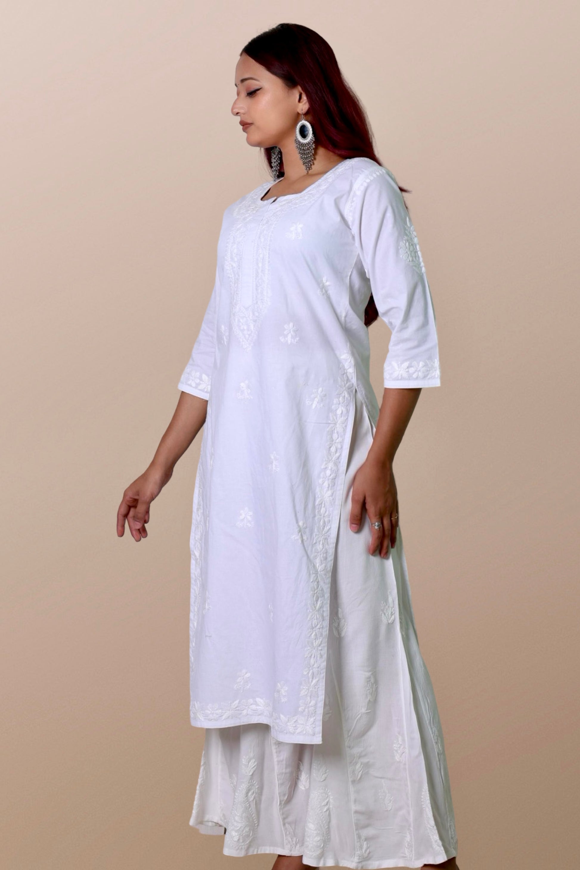 plus size chikankari kurta women embroidered lucknowi chikan kurti kashmiri ethnic summer lightweight festival daily wear casual comfortable straight 3xl 4xl 5xl 6xl 7xl 8xl 9xl 10xl chicken kurty
