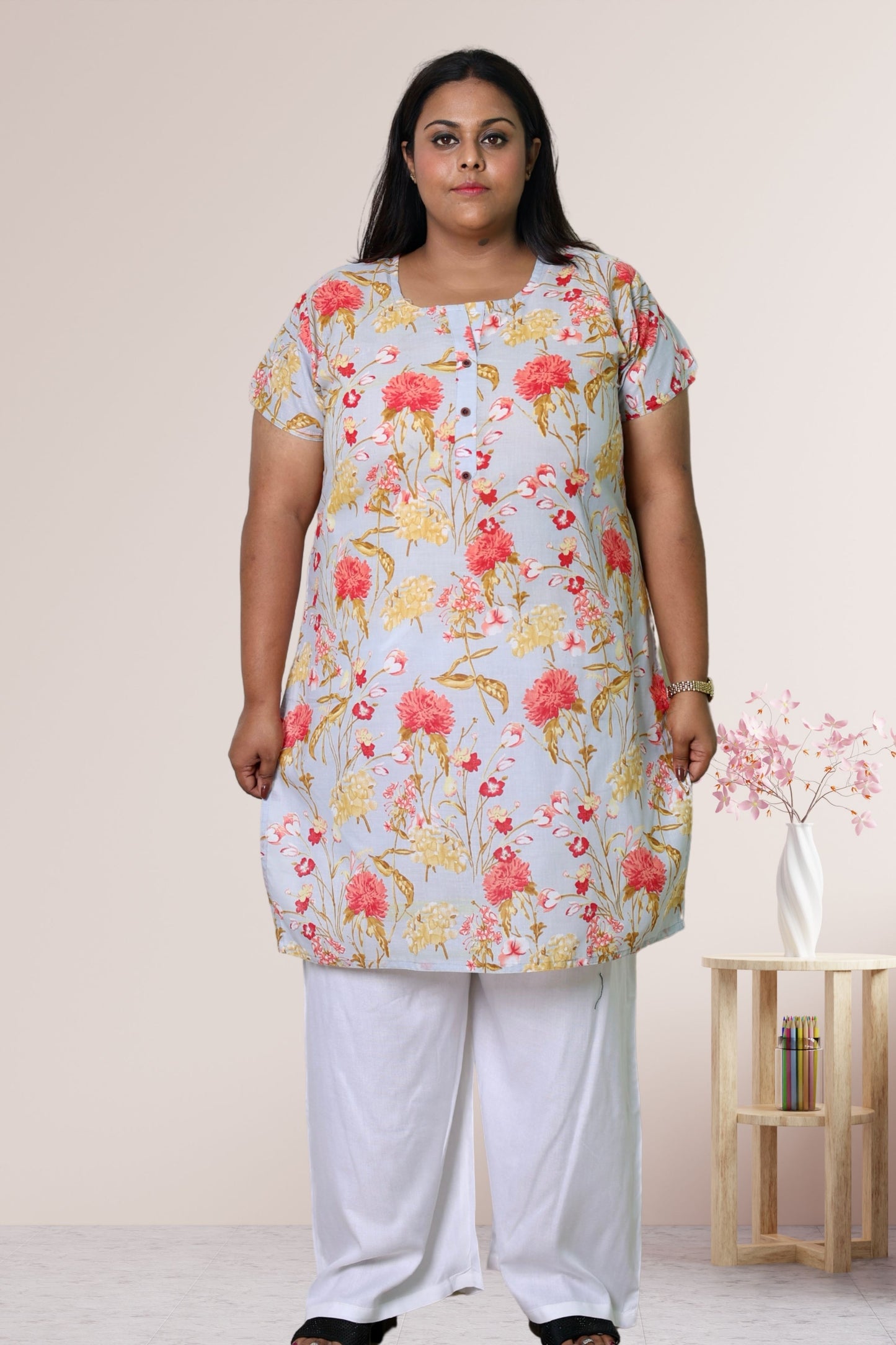 Plus Size Printed Kurti For Women 3xl to 15xl