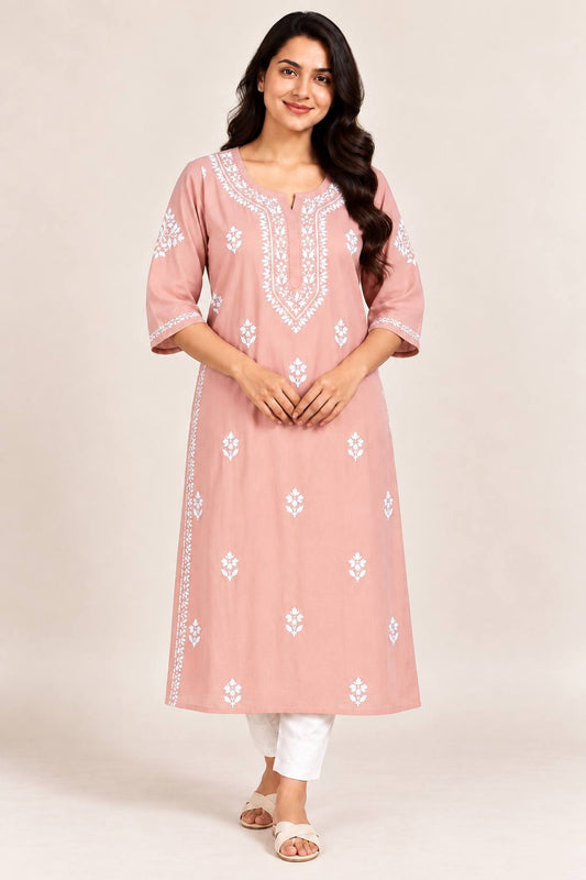 chikankari kurta women rayon kurti hand embroidered kurta plus size kurti 6xl 7xl 8xl 9xl 10xl 11xl 12xl ladies ethnic wear big size kurta traditional indian wear oversized kurti chikankari dress