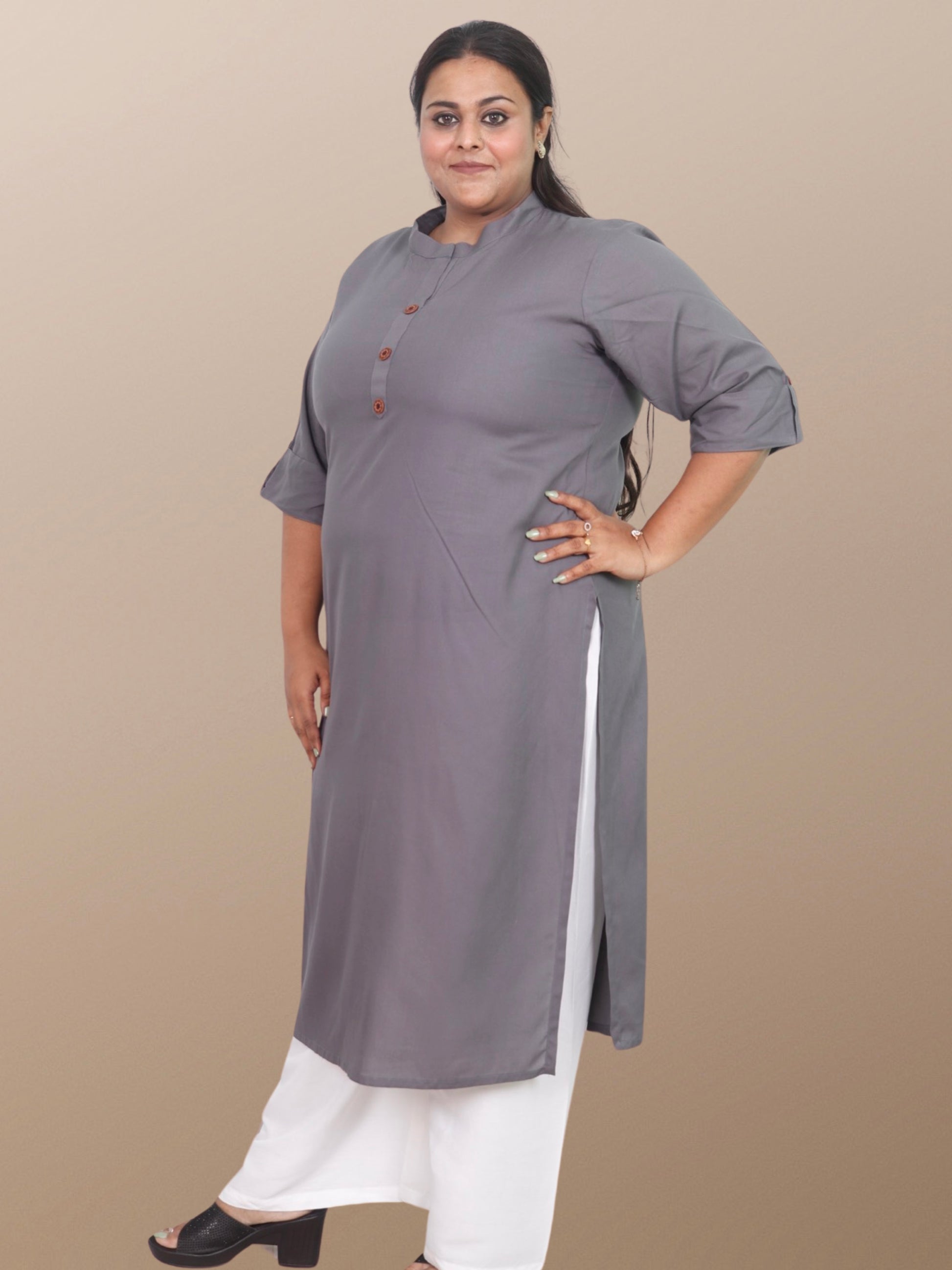 Plus size kurta women plussize kurti 3XL 4XL 5XL 6XL 7XL 8XL 9XL 10XL Solid Rayon kurty curvy women straight long ladies daily wear casual ethnic stylish western comfortable indian