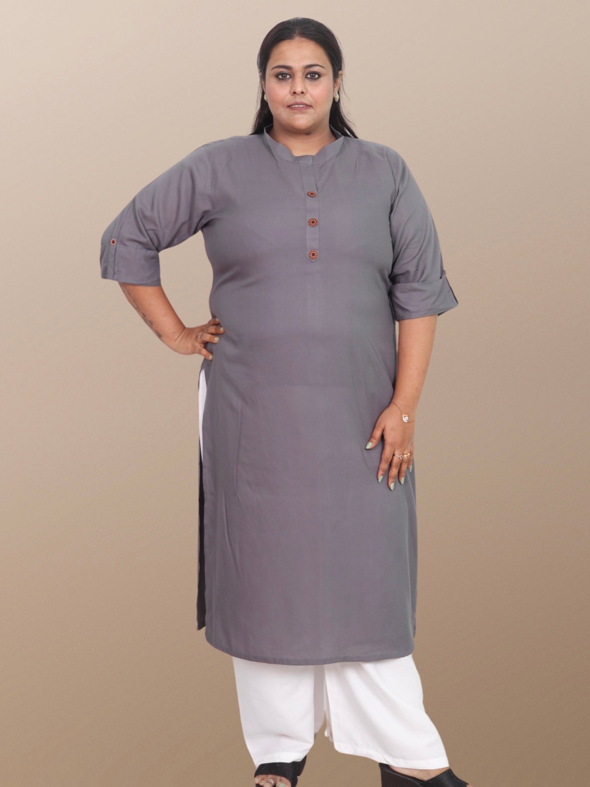 Plus size kurta women plussize kurti 3XL 4XL 5XL 6XL 7XL 8XL 9XL 10XL Solid Rayon kurty curvy women straight long ladies daily wear casual ethnic stylish western comfortable indian