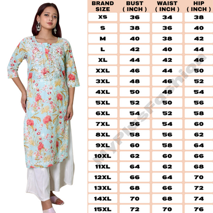 plus size kurta for women 10xl,11xl,12xl,13xl,14xl,15xl
chikankari kurta women embroidered aari work chikan kurti ethnic daily wear girls comfortable regular lakhnavi chicken kurty, 