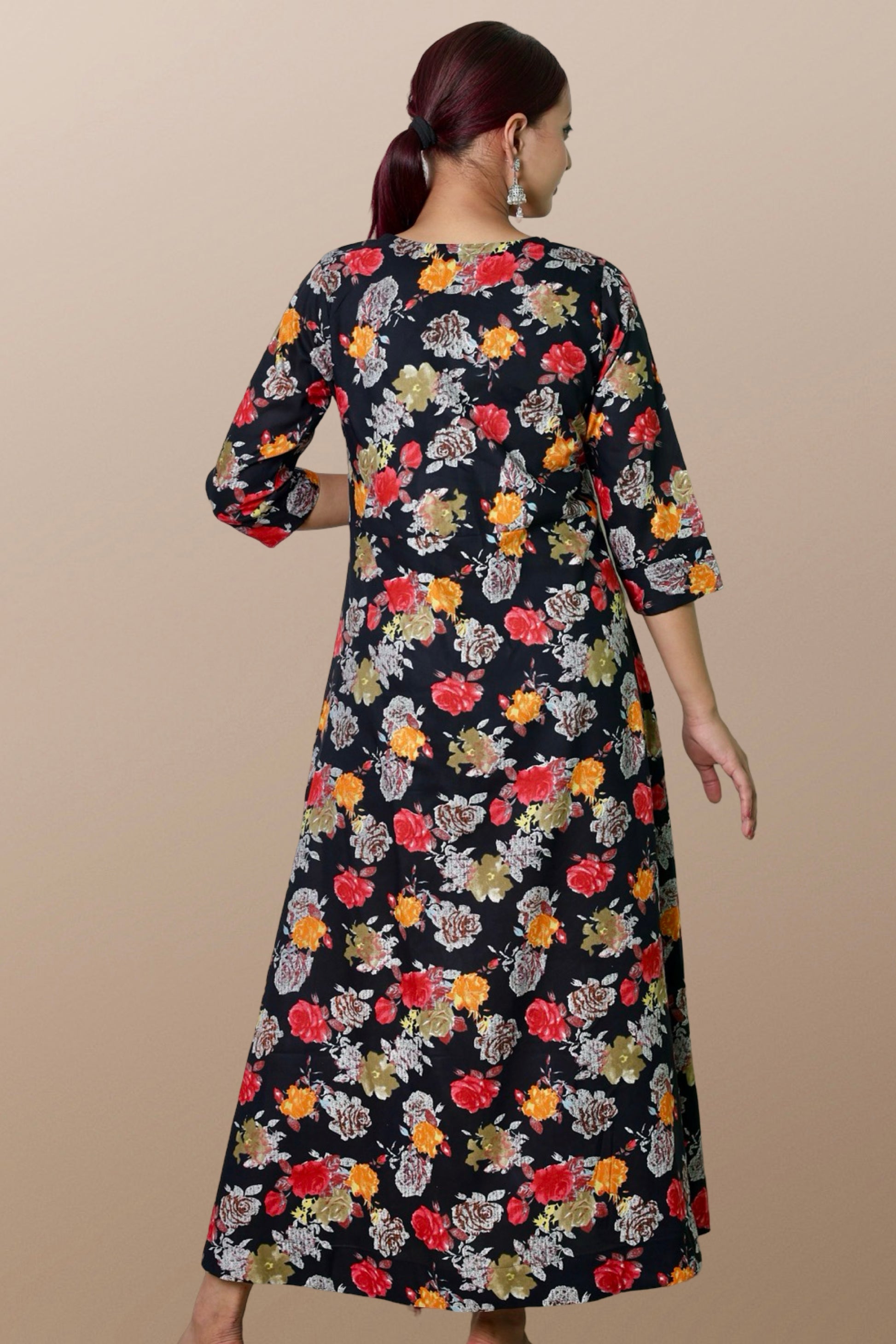 Plus size gown women plussize dress 3XL 4XL 5XL 6XL 7XL 8XL 9XL 10XL 11xl 12xl 13xl 14xl 15xl floral printed rayon maxi flared curvy women flowy long ladies frock style A-line dress indowestern ethnic stylish western