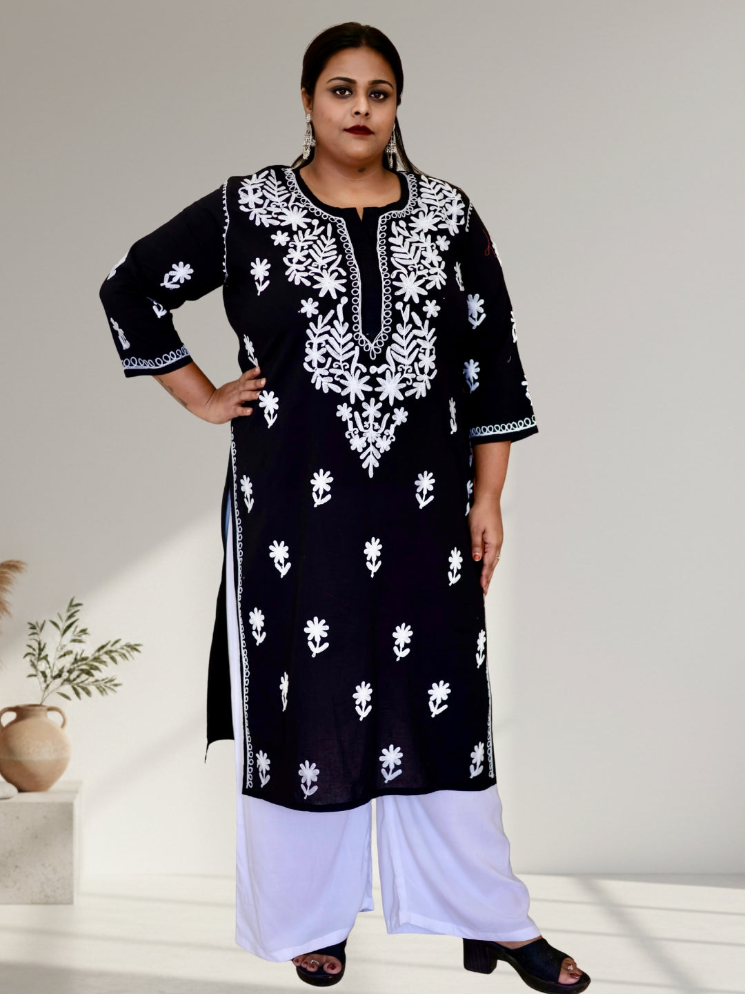plus size kurti for women, cotton chikankari kurti, plus size chikan kurti, chikankari kurta for women, plus size cotton kurta, embroidered kurti for women, ladies kurti 3XL to 8XL, plus size ethnic wear, cotton chikan kurta, traditional embroidered kurti, plus size Indian wear, women's cotton kurti, chikan embroidery kurta, plus size ethnic kurti, comfortable cotton kurti