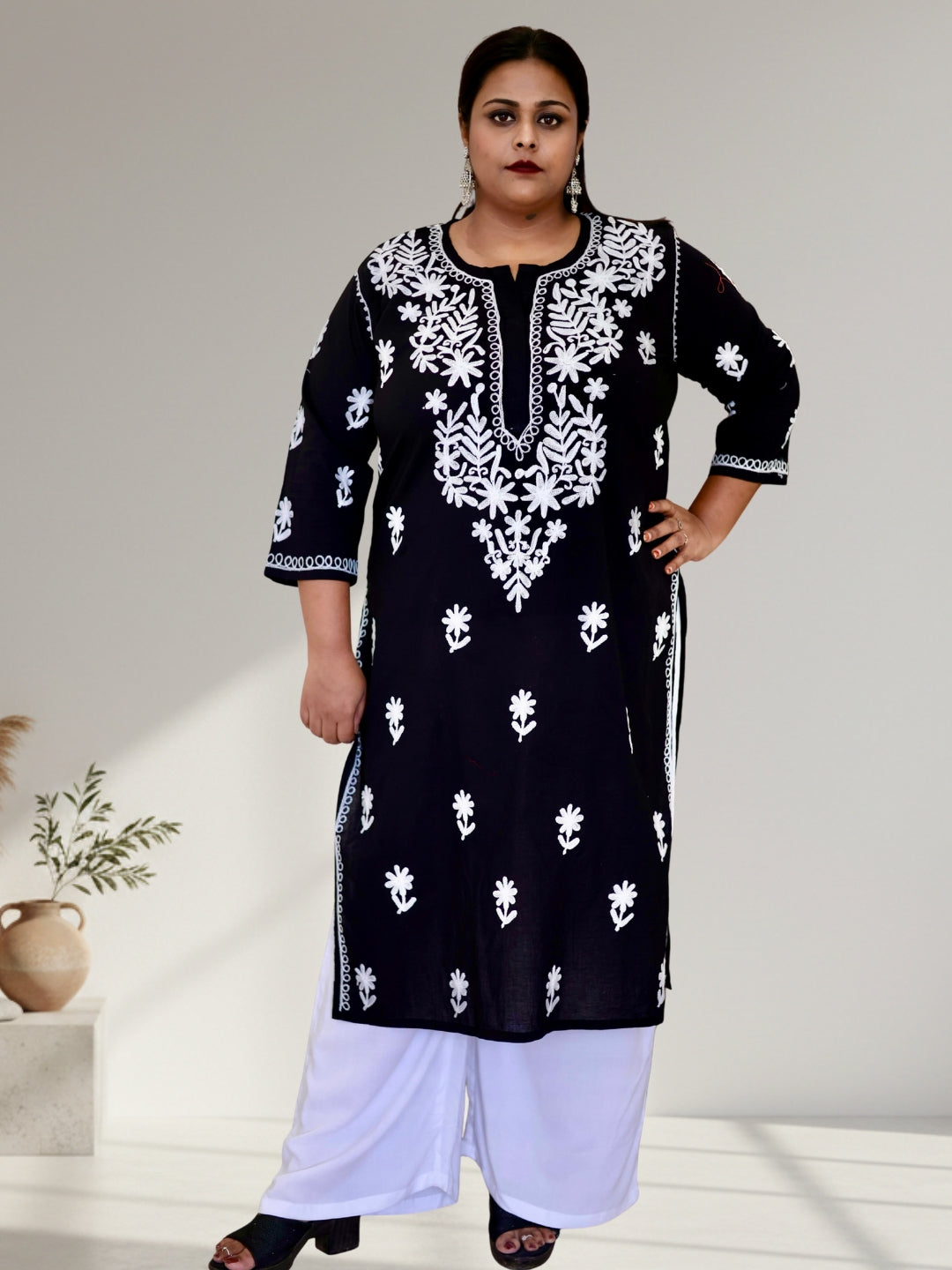 plus size kurti for women, cotton chikankari kurti, plus size chikan kurti, chikankari kurta for women, plus size cotton kurta, embroidered kurti for women, ladies kurti 3XL to 8XL, plus size ethnic wear, cotton chikan kurta, traditional embroidered kurti, plus size Indian wear, women's cotton kurti, chikan embroidery kurta, plus size ethnic kurti, comfortable cotton kurti