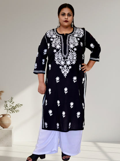 plus size kurti for women, cotton chikankari kurti, plus size chikan kurti, chikankari kurta for women, plus size cotton kurta, embroidered kurti for women, ladies kurti 3XL to 8XL, plus size ethnic wear, cotton chikan kurta, traditional embroidered kurti, plus size Indian wear, women's cotton kurti, chikan embroidery kurta, plus size ethnic kurti, comfortable cotton kurti