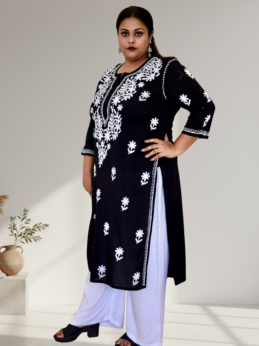 plus size kurti for women, cotton chikankari kurti, plus size chikan kurti, chikankari kurta for women, plus size cotton kurta, embroidered kurti for women, ladies kurti 3XL to 8XL, plus size ethnic wear, cotton chikan kurta, traditional embroidered kurti, plus size Indian wear, women's cotton kurti, chikan embroidery kurta, plus size ethnic kurti, comfortable cotton kurti