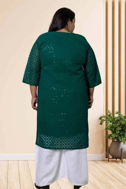 plus size chikan kurta women ethnic wear kurti daily curvy comfortable regular 52in 54in 56in 58in 5xl 6xl 7xl 8xl lucknowi kurty slip