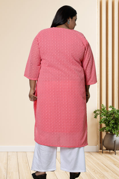 plus size chikan kurta women ethnic wear kurti daily curvy comfortable regular 52in 54in 56in 58in 5xl 6xl 7xl 8xl lucknowi kurty slip