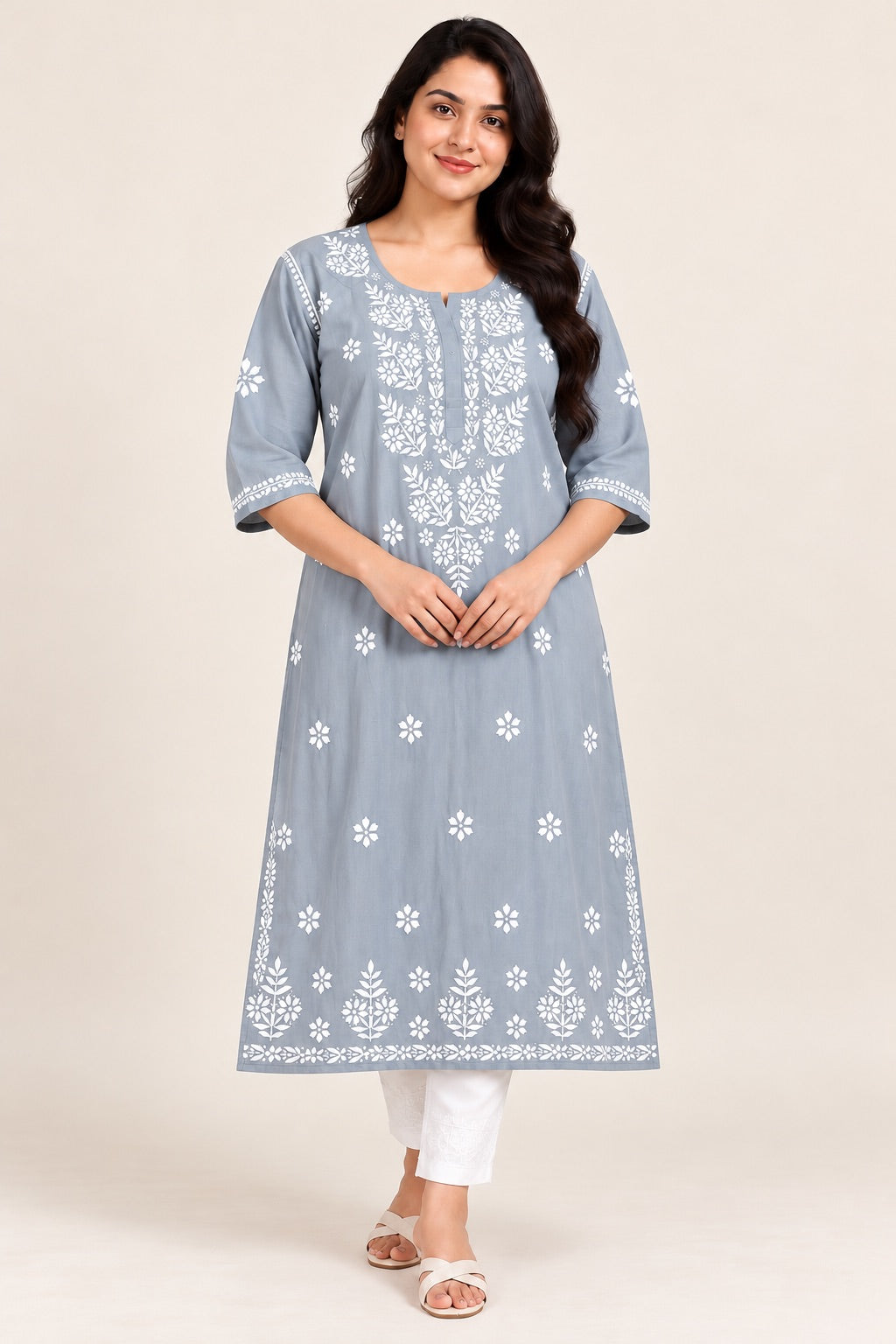 Chikankari Kurta for Women, Rayon Chikankari Kurti, Hand Embroidered Kurta, Plus Size Kurta for Women, 8XL 9XL 10XL 11XL 12XL Kurta, Big Size Kurti, Women’s Ethnic Wear, Traditional Indian Kurta, Plus Size Ethnic Wear, Ladies Rayon Kurti