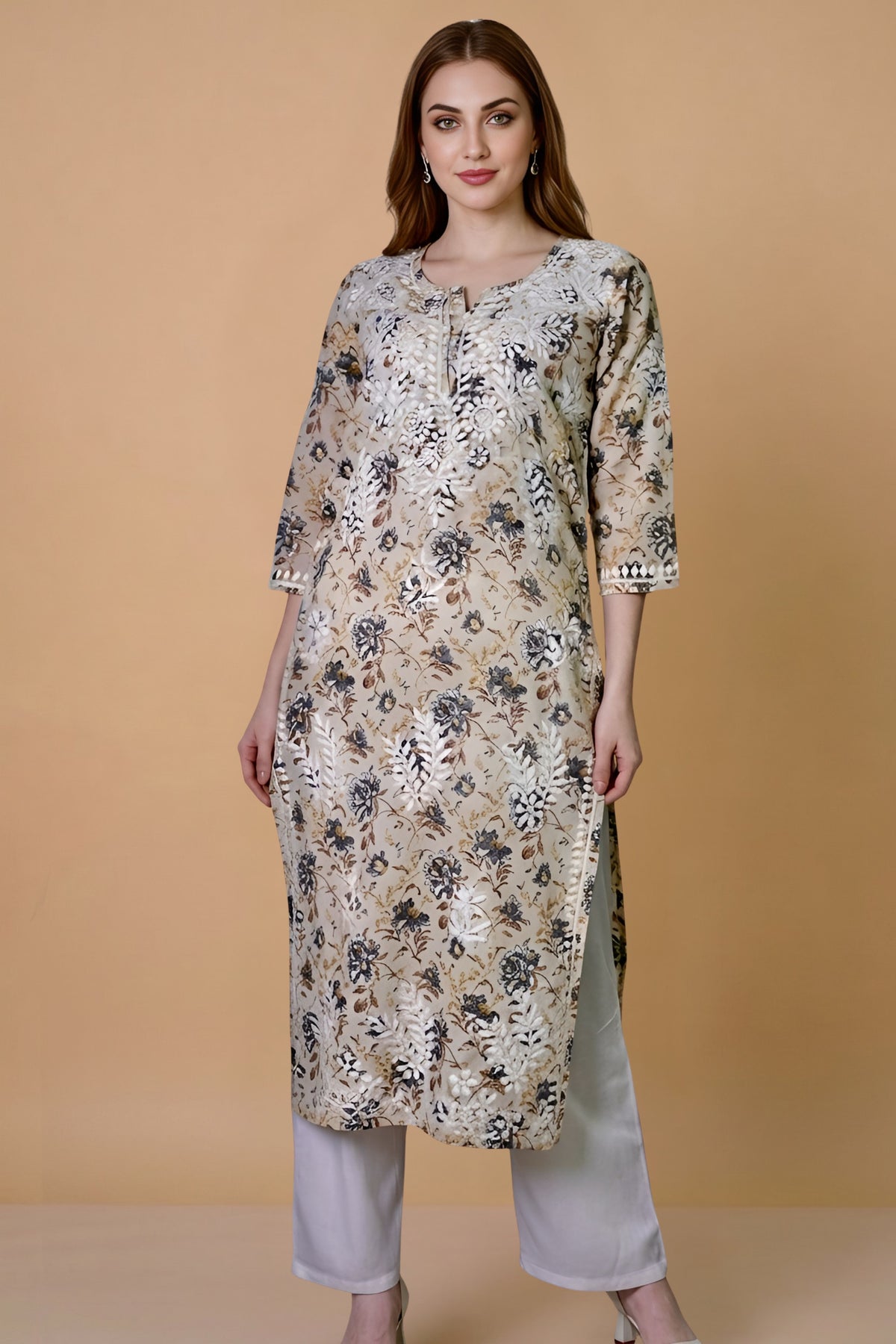 chikankari kurti for women, Lucknowi chikankari kurti, hand embroidered kurti, printed chikankari kurti, Lucknowi chikan kurti, women ethnic wear, traditional kurti for women, embroidered kurti for women, printed kurti for women, chikan work kurti, ethnic wear for women, stylish ladies kurti, casual wear kurti, daily wear kurti, office wear kurti, traditional Indian wear, Lucknowi embroidery kurti, women cotton kurti, designer kurti for women, ethnic fashion women, chikankari top for women, kurti XS to XL, 