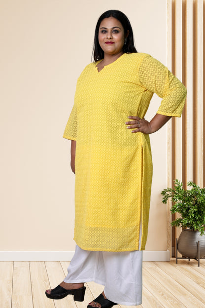 plus size chikan kurta women ethnic wear kurti daily curvy comfortable regular 52in 54in 56in 58in 5xl 6xl 7xl 8xl lucknowi kurty slip
