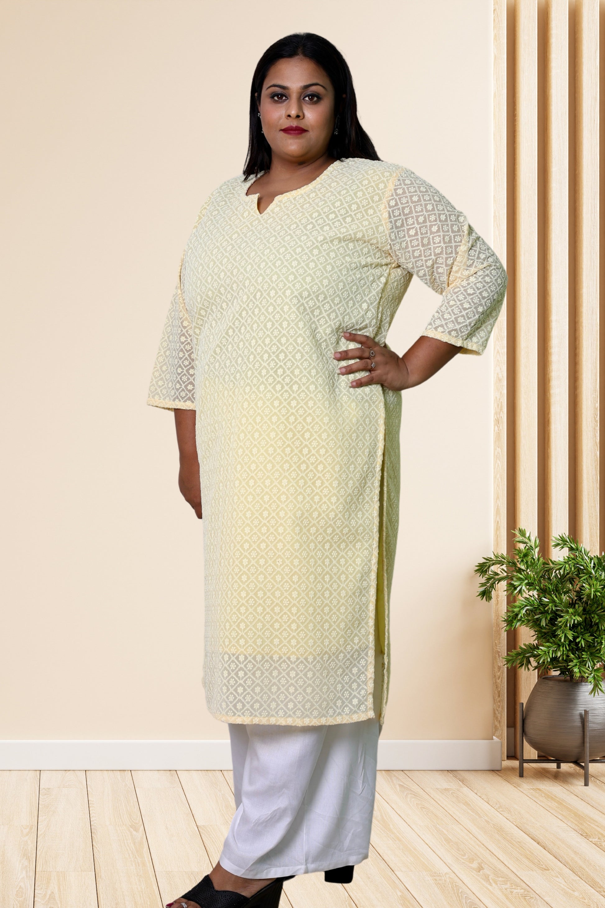 plus size chikan kurta women ethnic wear kurti daily curvy comfortable regular 52in 54in 56in 58in 5xl 6xl 7xl 8xl lucknowi kurty slip