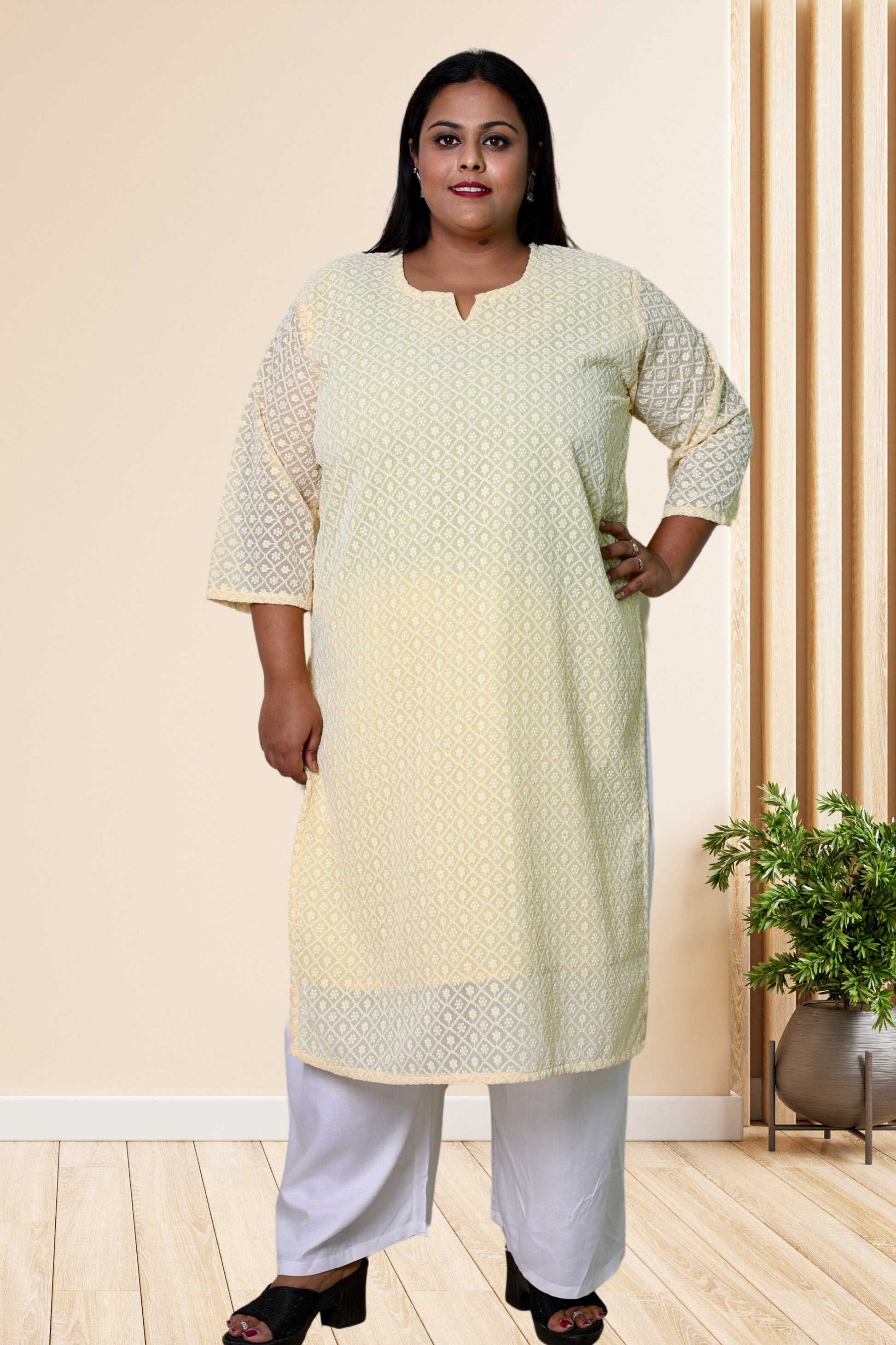 plus size chikan kurta women ethnic wear kurti daily curvy comfortable regular 52in 54in 56in 58in 5xl 6xl 7xl 8xl lucknowi kurty slip