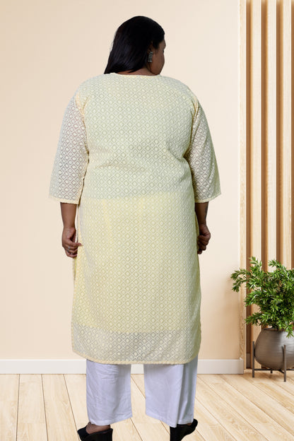 plus size chikan kurta women ethnic wear kurti daily curvy comfortable regular 52in 54in 56in 58in 5xl 6xl 7xl 8xl lucknowi kurty slip