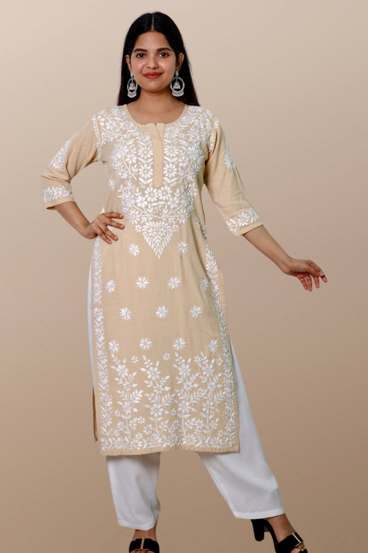 Hand Embroidered Lucknowi Chikankari Kurta