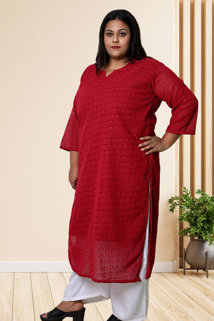 plus size chikan kurta women ethnic wear kurti daily curvy comfortable regular 52in 54in 56in 58in 5xl 6xl 7xl 8xl lucknowi kurty slip