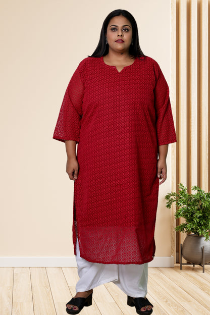 plus size chikan kurta women ethnic wear kurti daily curvy comfortable regular 52in 54in 56in 58in 5xl 6xl 7xl 8xl lucknowi kurty slip