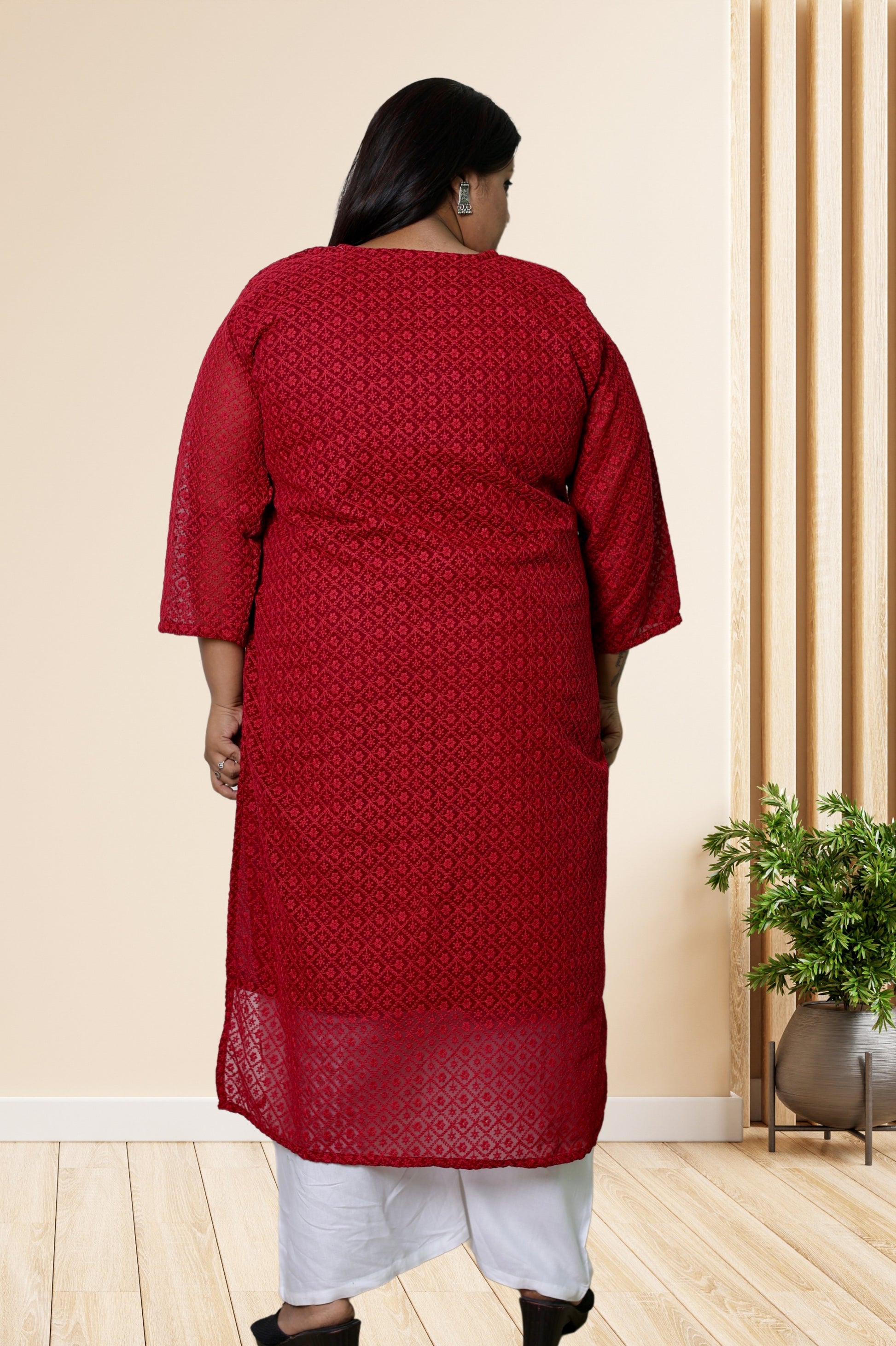 plus size chikan kurta women ethnic wear kurti daily curvy comfortable regular 52in 54in 56in 58in 5xl 6xl 7xl 8xl lucknowi kurty slip
