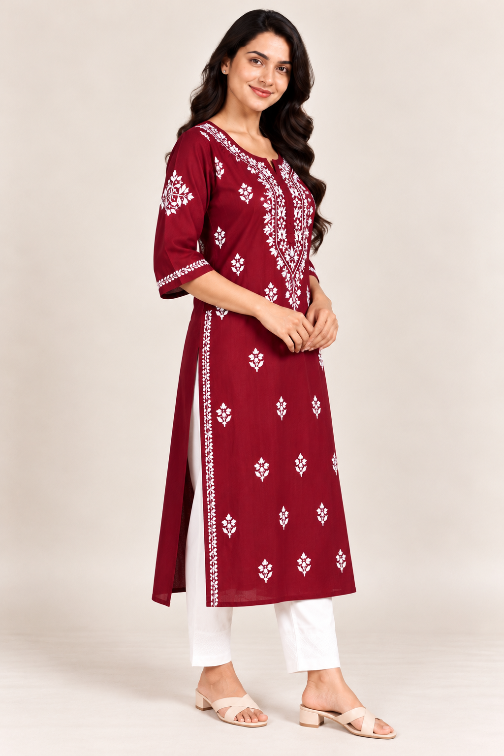 Chikankari Kurta for Women, Rayon Chikankari Kurti, Hand Embroidered Kurta, Plus Size Kurta for Women, 8XL 9XL 10XL 11XL 12XL Kurta, Big Size Kurti, Women’s Ethnic Wear, Traditional Indian Kurta, Plus Size Ethnic Wear, Ladies Rayon Kurti