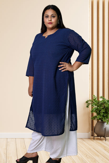 plus size chikan kurta women ethnic wear kurti daily curvy comfortable regular 52in 54in 56in 58in 5xl 6xl 7xl 8xl lucknowi kurty slip