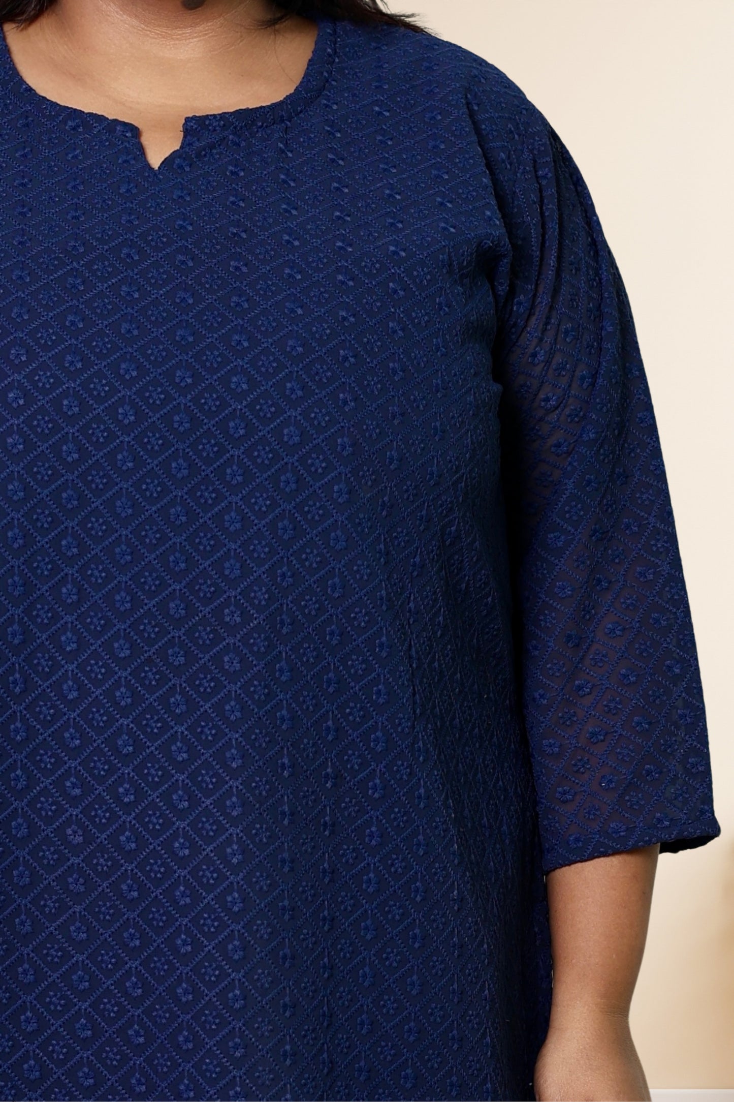 plus size chikan kurta women ethnic wear kurti daily curvy comfortable regular 52in 54in 56in 58in 5xl 6xl 7xl 8xl lucknowi kurty slip