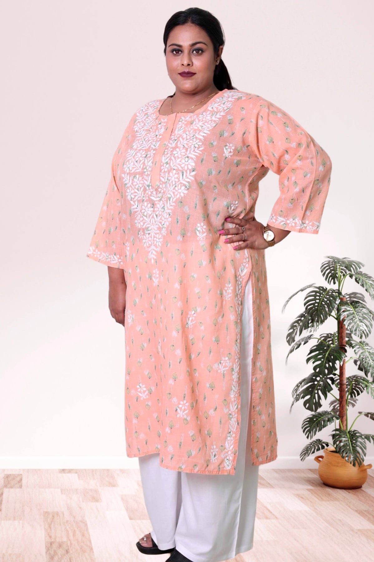 Lucknowi Chikankari Kurta, Chikan Kurti for Women, Hand Embroidered Kurta, Plus Size Kurti, Women Ethnic Wear, Lucknowi Chikan Kurta, Chikankari Kurti 3XL, Plus Size Kurta 4XL, 5XL Kurti, 6XL Kurta, 7XL to 12XL Kurti, Traditional Indian Wear, Cotton Chikankari Kurta, Ladies Chikan Kurti, Ethnic Wear for Women