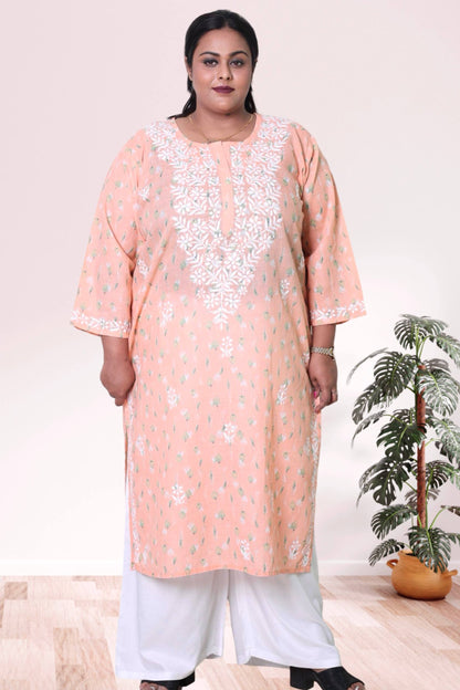 Lucknowi Chikankari Kurta, Chikan Kurti for Women, Hand Embroidered Kurta, Plus Size Kurti, Women Ethnic Wear, Lucknowi Chikan Kurta, Chikankari Kurti 3XL, Plus Size Kurta 4XL, 5XL Kurti, 6XL Kurta, 7XL to 12XL Kurti, Traditional Indian Wear, Cotton Chikankari Kurta, Ladies Chikan Kurti, Ethnic Wear for Women