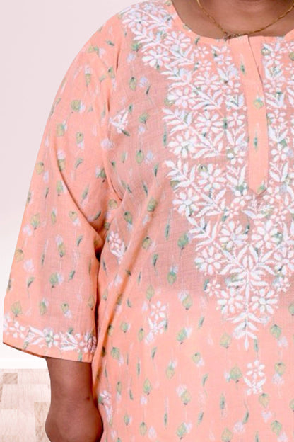 Lucknowi Chikankari Kurta, Chikan Kurti for Women, Hand Embroidered Kurta, Plus Size Kurti, Women Ethnic Wear, Lucknowi Chikan Kurta, Chikankari Kurti 3XL, Plus Size Kurta 4XL, 5XL Kurti, 6XL Kurta, 7XL to 12XL Kurti, Traditional Indian Wear, Cotton Chikankari Kurta, Ladies Chikan Kurti, Ethnic Wear for Women