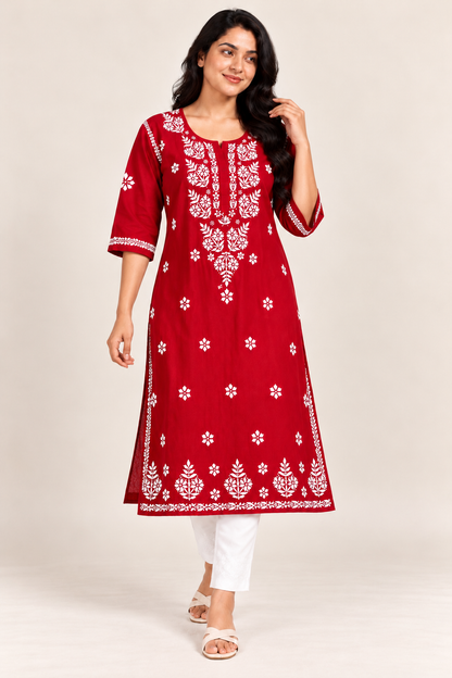 Chikankari Kurta for Women, Rayon Chikankari Kurti, Hand Embroidered Kurta, Plus Size Kurta for Women, 8XL 9XL 10XL 11XL 12XL Kurta, Big Size Kurti, Women’s Ethnic Wear, Traditional Indian Kurta, Plus Size Ethnic Wear, Ladies Rayon Kurti