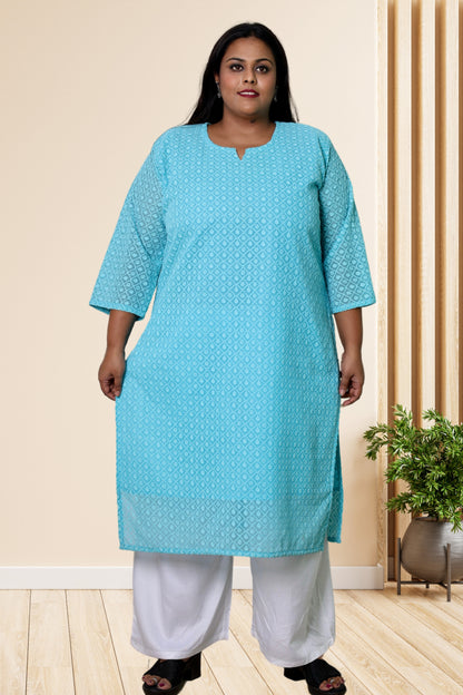 plus size chikan kurta women ethnic wear kurti daily curvy comfortable regular 52in 54in 56in 58in 5xl 6xl 7xl 8xl lucknowi kurty slip