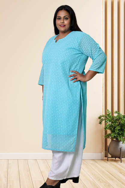  plus size chikan kurta women ethnic wear kurti daily curvy comfortable regular 52in 54in 56in 58in 5xl 6xl 7xl 8xl lucknowi kurty slip