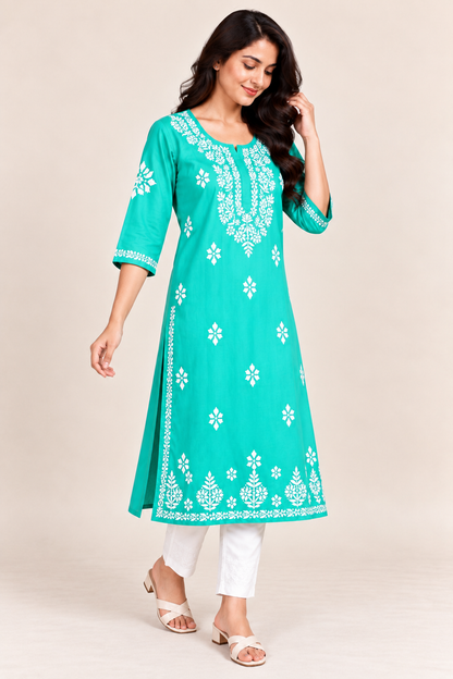 Chikankari Kurta for Women, Rayon Chikankari Kurti, Hand Embroidered Kurta, Plus Size Kurta for Women, 8XL 9XL 10XL 11XL 12XL Kurta, Big Size Kurti, Women’s Ethnic Wear, Traditional Indian Kurta, Plus Size Ethnic Wear, Ladies Rayon Kurti
